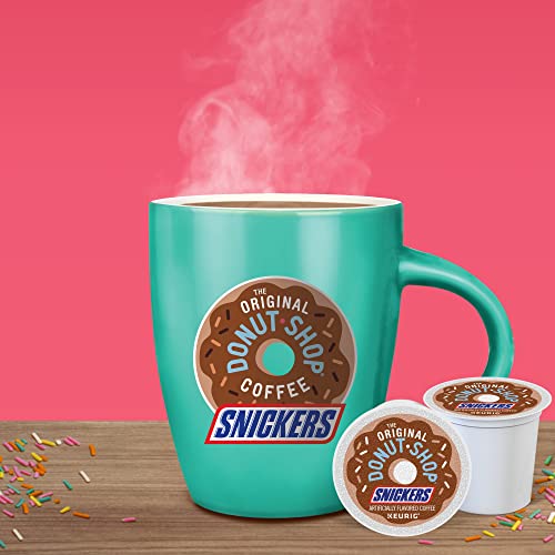 The Original Donut Shop Snickers, Keurig Single Serve K-Cup Pods, Flavored Coffee, 12 Count (Pack of 6)