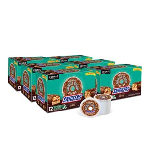 The Original Donut Shop Snickers, Keurig Single Serve K-Cup Pods, Flavored Coffee, 12 Count (Pack of 6)