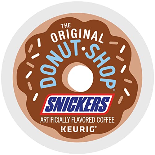 The Original Donut Shop Snickers, Keurig Single Serve K-Cup Pods, Flavored Coffee, 12 Count (Pack of 6)