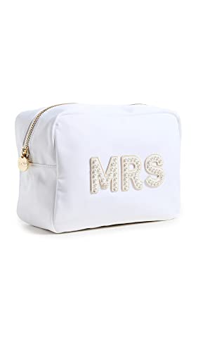 Stoney Clover Lane Women's Mrs Large Pouch, Blanc, White, Graphic, Metallic, One Size