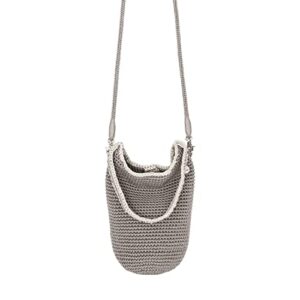 The Sak 120 Hand-Crochet Crossbody Bag, Large Purse with Convertible Straps, Cloud