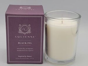 aquiesse boxed 6.5 oz single wick candle(black fig)