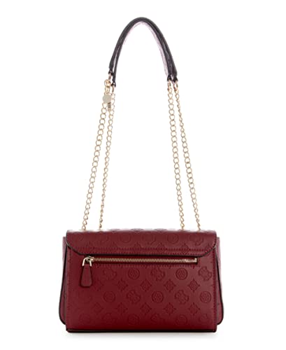 GUESS Womens Sirrah Convertible Crossbody Flap Bag, Merlot Logo, One Size US