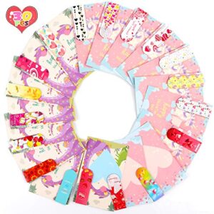 figoal 30 pack valentine’s day magnetic bookmark with 30 valentine’s day cards kids classroom assorted stationery value gift set in 30 different designs classroom exchange party supplies