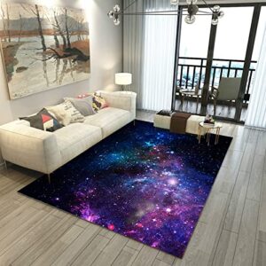 galaxy rugs for kids boys living living room area rug doormat outer space purple and blue glitter starry night sky carpet soft floor mat 35 in x 24 in