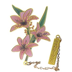 metal bookmark flower brass hollow space bookmarks for reading pendant 1 piece