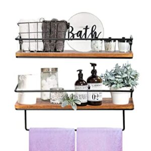 QEEIG Farmhouse Floating Shelves + Bathroom Shelves Bundle (Contains 2 Items)