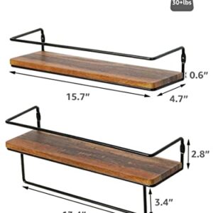 QEEIG Farmhouse Floating Shelves + Bathroom Shelves Bundle (Contains 2 Items)