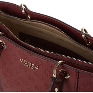 GUESS Womens Noelle Small Elite Tote Shoulder Bag, Merlot Logo, One Size US