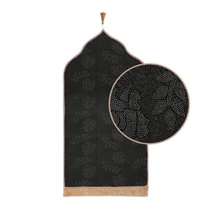 Muslim Prayer Rug Islamic Mat for Muslim Prayers Great Ramadan Gift for Muslim Men Women Portable Prayer Mat Rug Turkish Pocket Praying Rug Thick Large Padded Sajadah Muslim Prayer Rug Velvet Carpet