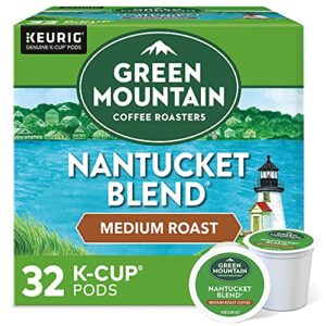 green mountain coffee nantucket blend keurig single-serve k-cup pods, medium roast coffee, 32 count