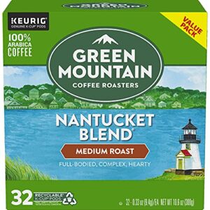 Green Mountain Coffee Nantucket Blend Keurig Single-Serve K-Cup Pods, Medium Roast Coffee, 32 Count