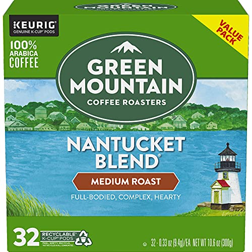 Green Mountain Coffee Nantucket Blend Keurig Single-Serve K-Cup Pods, Medium Roast Coffee, 32 Count