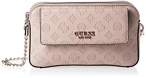 GUESS Sirrah Double Zip Crossbody, Buff Logo