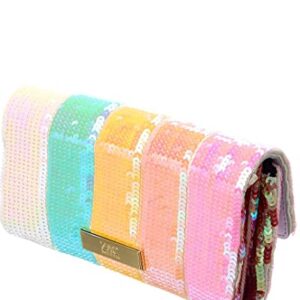 ZAC Zac Posen Soft Earthette Wallet-Rainbow Sequin Open Miscellaneous One Size