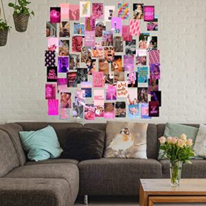 Wall Collage Kit pink, Aesthetic Posters room decor, 70 Pcs 4x6 inch, Girls Room Decor