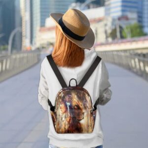 Vintage Indian Woman Lion Mini Backpack for Women, Small Fashion Backpack Purse Travel Casual Lightweight Daypack