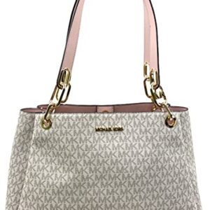 Michael Kors Women's Trisha Large Shoulder Bag Tote Purse Handbag (Vanilla multi)