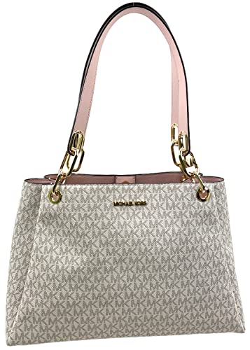 Michael Kors Women's Trisha Large Shoulder Bag Tote Purse Handbag (Vanilla multi)