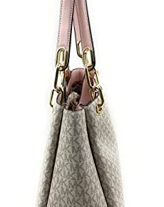 Michael Kors Women's Trisha Large Shoulder Bag Tote Purse Handbag (Vanilla multi)