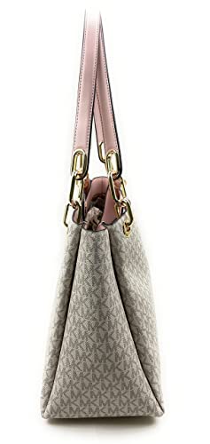 Michael Kors Women's Trisha Large Shoulder Bag Tote Purse Handbag (Vanilla multi)