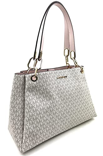 Michael Kors Women's Trisha Large Shoulder Bag Tote Purse Handbag (Vanilla multi)