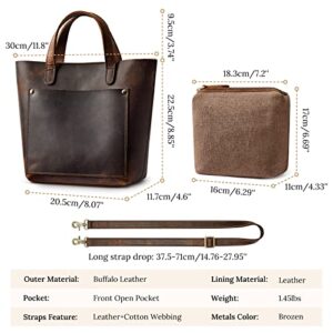 S-ZONE Genuine Leather Satchel Crossbody Handbag Women Top-Handle Shoulder Bag with Inner Pouch