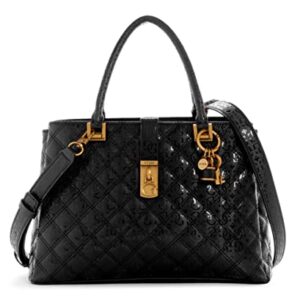 GUESS Gaia Triple Compartment Satchel, Black