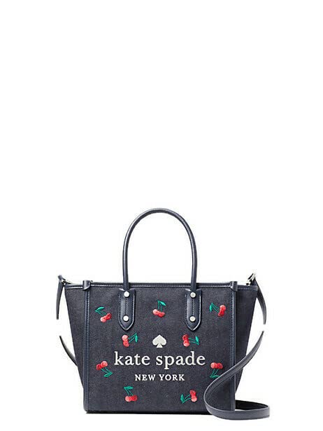 Kate Spade New York Ella Small Cherry Denim Tote