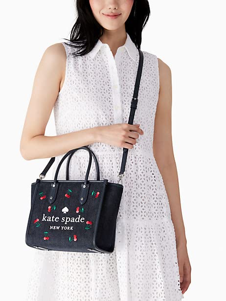 Kate Spade New York Ella Small Cherry Denim Tote