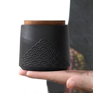 black small urn ashes keepsake – decorative ceramic small urn ​for human ashes， adult memorial tiny urn funeral cremation urn-qnty 1…