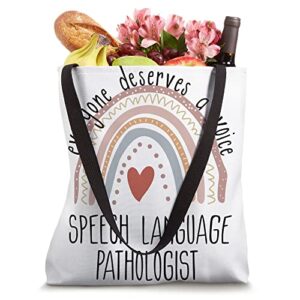 Speech Language Pathologist Everyone Deserves A Voice SLP Tote Bag