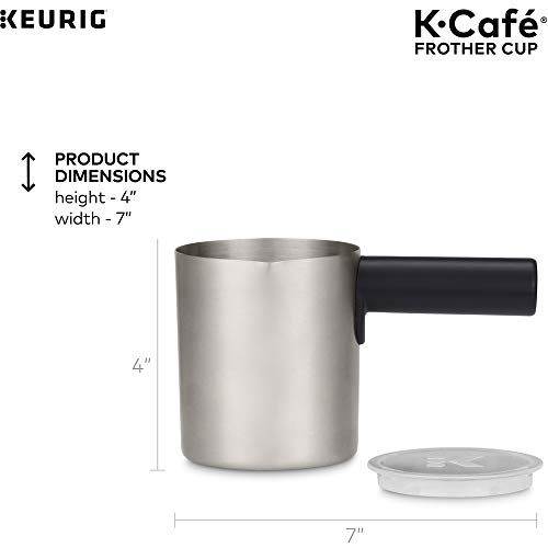 Keurig Works Non-Dairy Milk, Hot and Cold Frothing, Compatible K-Café Coffee Makers Only,34 ounce, Charcoal Frother