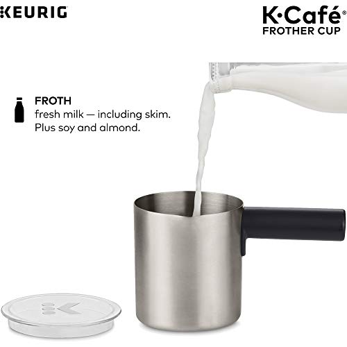 Keurig Works Non-Dairy Milk, Hot and Cold Frothing, Compatible K-Café Coffee Makers Only,34 ounce, Charcoal Frother