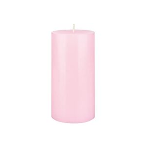srg 1 pc unscented pink round pillar candle, hand poured premium wax candles 3 inch x 6 inch, home décor, wedding receptions, baby showers, birthdays, celebrations, party favors & more