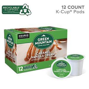 Green Mountain Coffee Roasters Caramel Vanilla Cream Keurig Single-Serve K-Cup pods, Light Roast Coffee, 12 Count