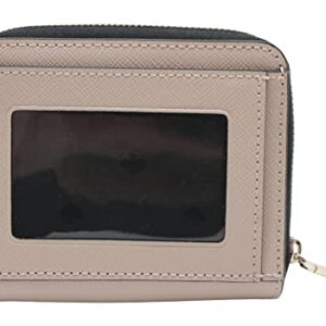 Kate Spade Staci Colorblock Small Zip Around Wallet Warm Beige Black Multi
