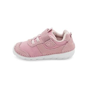 stride rite baby girls sm zips runner sneaker, pink, 3 infant