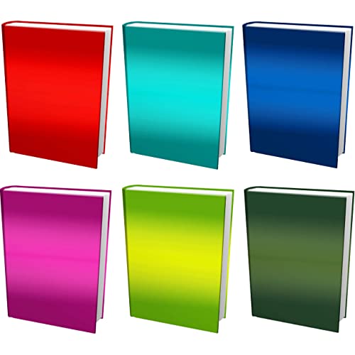 Easy Apply, Reusable Book Covers 6 Pk. Best Jumbo 9x11 Textbook Jackets for Back to School. Stretchable to Fit Most Large Hardcover Books. Perfect Fun, Washable Designs for Girls, Boys, Kids and Teens