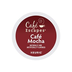 café escapes café mocha coffee beverage, single-serve keurig k-cup pods, flavored coffee pods, 72 count