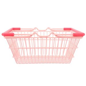 nuobesty mini shopping basket metal wire gathering baskets with handle table top storage bins makeup organizer for cosmetic snacks display
