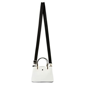 Like Dreams Fashion Women Hobo Fashion Satchel Handbag Vegan Leather Top Handle Bucket Crossbody Purse (White)