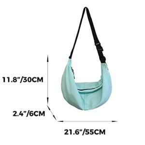 GAI Hobo Crossbody Bags For Women Hipster Hippie Bag Boho Sling Crossbody Bag Dumpling Bag Unisex (Black)