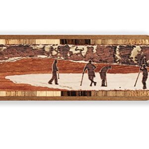 Golfers on The Green Engraved Wooden Bookmark with Suede Tassel - Also Available with Personalization - Made in The USA