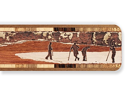 Golfers on The Green Engraved Wooden Bookmark with Suede Tassel - Also Available with Personalization - Made in The USA