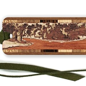 Golfers on The Green Engraved Wooden Bookmark with Suede Tassel - Also Available with Personalization - Made in The USA