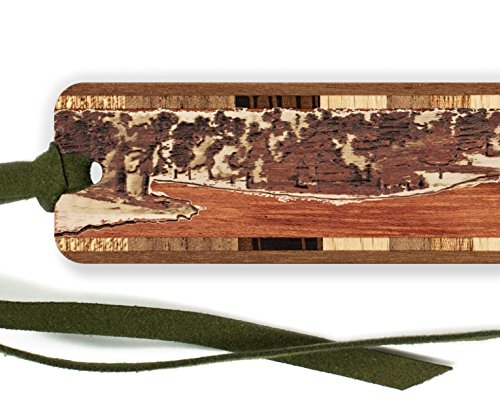 Golfers on The Green Engraved Wooden Bookmark with Suede Tassel - Also Available with Personalization - Made in The USA