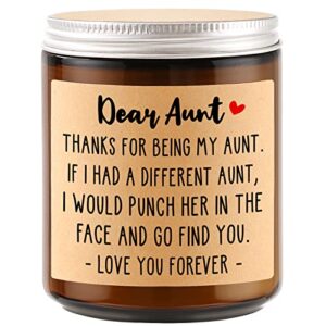aunt gifts, best aunt ever gifts, aunt gifts from niece/nephew, mothers day gifts for aunt, aunt birthday gift, funny thanksgiving christmas gifts for aunt aunty auntie – lavender scented candles