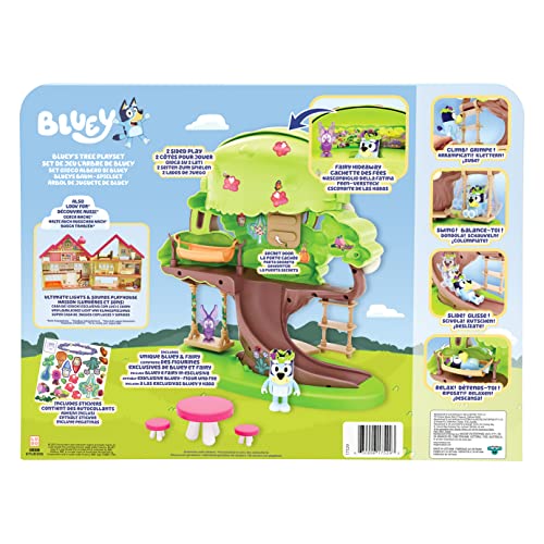 Bluey Tree Playset with Secret Hideaway, Flower Crown and Fairy Figures and Accessories