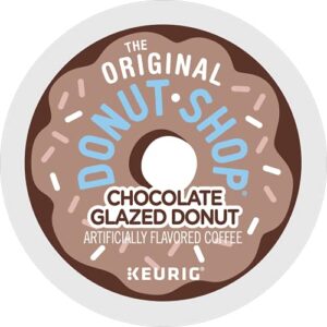 the original donut shop coffee chocolate glazed donut keurig single-serve k-cup pods, medium roast coffee, 96 count